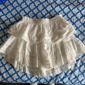 LoveShackFancy White Miniskirt size S